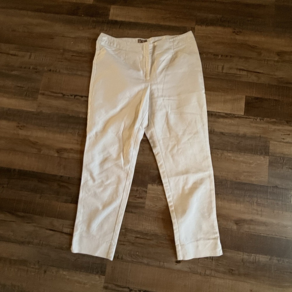 Chico's Women's Ankle Pants (size‎ 1) Slimming Tummy Control Comfort White